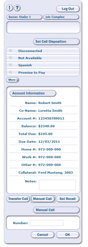 Asimut PCWebI Jobs Screen